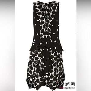 Proenza Schouler black and white polka dot dress